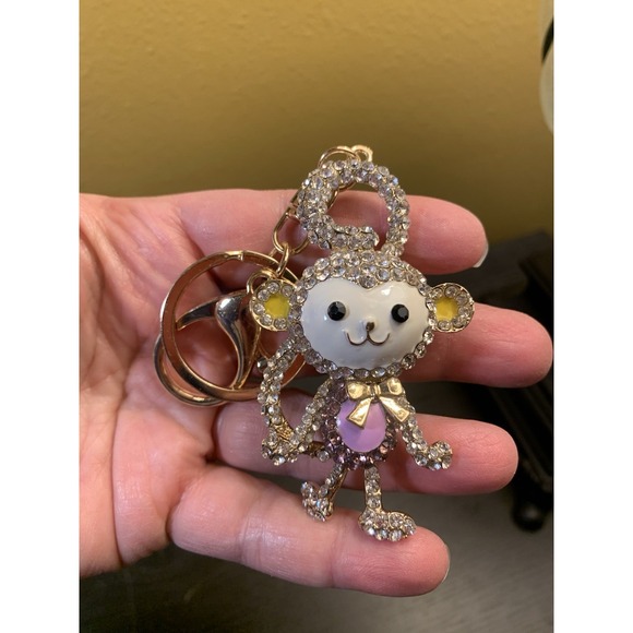 Bling Monkey 3D Keychain Pendant Charm for Purse Bag - Picture 3 of 4
